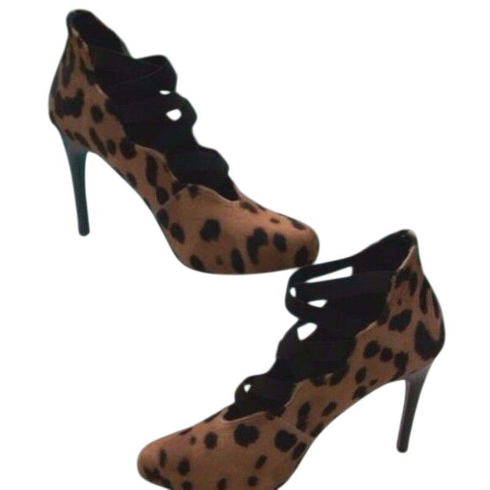 Donald Pliner Leopard Print HairCalf Leather Pumps Shoes Bootie $395 NWT 6.5